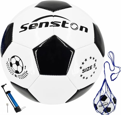 Senston Fußball Klassisch Training Ball Größe 5, White von Senston