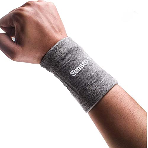 Senston 2 Stück Sports Armband Schweißband Fitness Schweissbänder Handgelenk SweatbandsTennis Wristbands für Fußball Basketball Badminton von Senston
