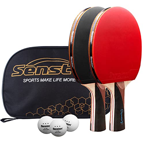 Senston Tischtennisschläger Professioneller Tischtennis Set 2 ITTF-zertifiziert 