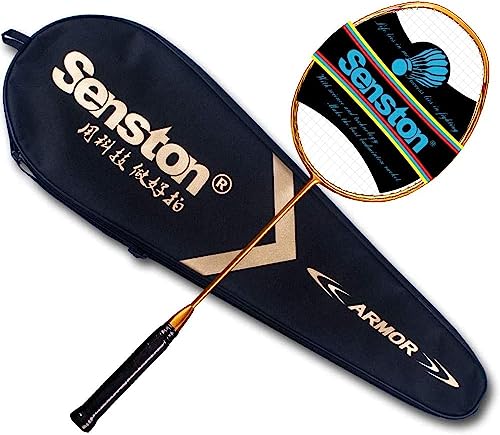 Senston N80 Ultraleicht Graphit Badmintonschläger Carbon-Fiber Badminton schläger mit Schlägertasche von Senston