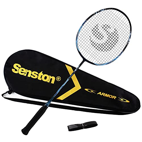 Senston Badmintonschläger N90, Ultraleicht 6U Badminton Schläger mit Schlägertasche und Griffbänder von Senston