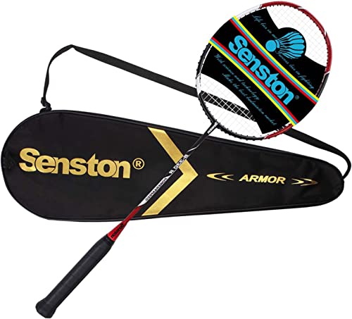Senston S330 Carbon Badmintonschläger Graphit Badminton Schläger mit Schlägertasche von Senston