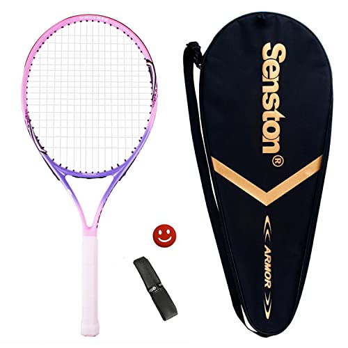 Senston Tennisschläger 25 One-Piece-Design Tennis Schläger Set mit Tennistasche,Overgrip,Vibrationsdämpfer von Senston