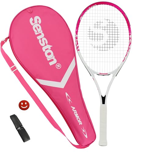 Senston Tennisschläger 68,6 cm, S700 Professioneller Tennis Schläger mit guter Kontrolle und gutem Grip, mit Tennistasche und Vibrationsdämpfer,pink von Senston