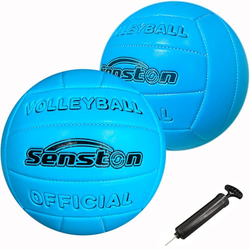 Senston Volleyball Größe 5, Beachvolleyball 2 Stück, Indoor Outdoor Beachvolleybälle von Senston