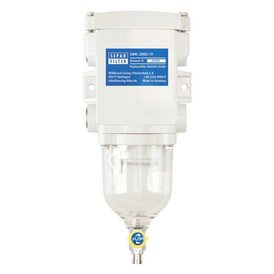 Separ Filter Swk-2000/10 Simple Water Fuel Separator Filter Weiß von Separ Filter