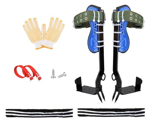 Baumkletter-Spike-Set, Sicherheitsgurt, verstellbar, Umhängeband, Seil, Rettungsgürtel, 2 Gänge (normale Fußset) von Seprochoo