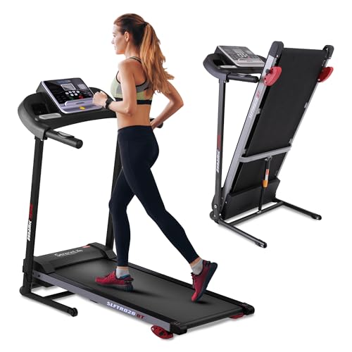 SereneLife Laufband für zuhause, Walking Pad klappbar, Laufbänder, treadmill for home, walkingpad, runningpad LCD-Display & Bluetooth Fitness App, mini Laufband mit manueller 4-Stufen Steigung, 10km/h von SereneLife