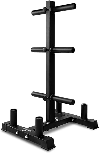 Olympic Weight Plate Rack - 800 Pounds Capacity, Heavy Duty Gym Organizer, Scratch Resistant Frame, Powder-Coat Finish, Easy to Assemble, Compact & Space-Saving von SereneLife