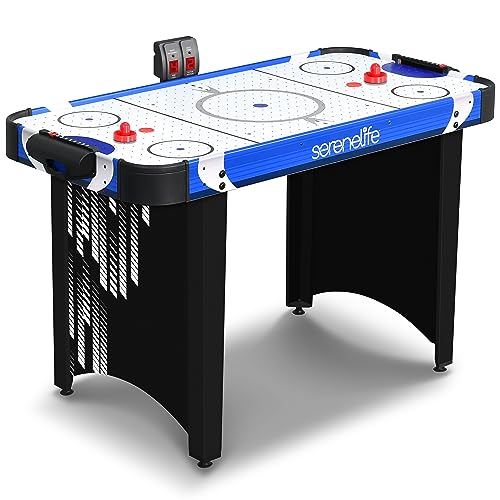 SereneLife 48" Air Hockey Game Table, w/Built-in Score Tracker & Puck Dispenser, Digital LED Scoreboard & Accessories von SereneLife