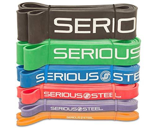 Serious Steel 104,1 cm unterstütztes Klimmzugband, strapazierfähiges Widerstandsband-Sets, Stretching, Powerlifting, Widerstandstraining und Klimmzughilfe. von Serious Steel Fitness