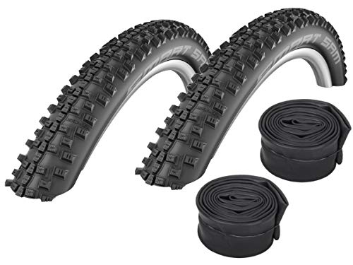 Set: 2 x Schwalbe Smart Sam HS476 Reifen 26x2.25/57-559 + Schwalbe SCHLÄUCHE Blitzventil Set: 2 x Schwalbe Smart Sam HS476 Reifen 26x2.25/57-559 + Schwalbe SCHLÄUCHE Blitzventil von Set-Schwalbe