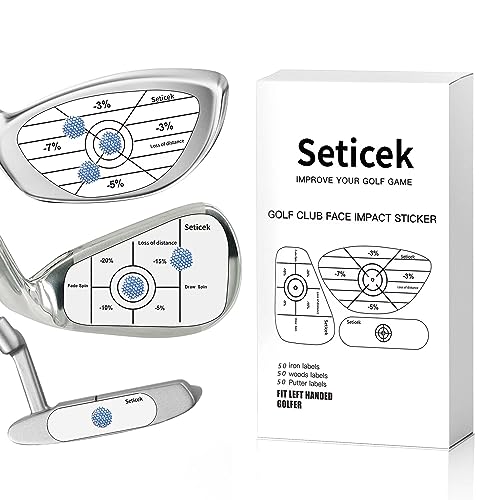Seticek Linkshänder Golf-Schlagband, 150 Stück, selbstlehrende Sweetspot- und Konsistenzanalyse, verbessert die Genauigkeit und Distanz des Golfschwungs von Seticek