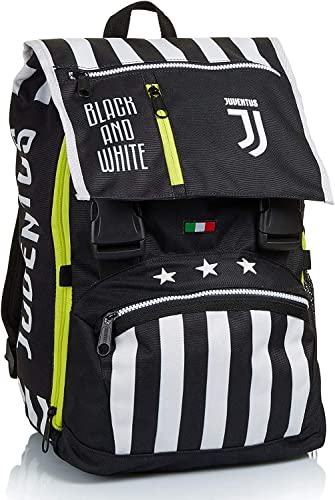 Seven Big Juventus, erweiterbarer Rucksack, gerämiger Schulranzen, Extra Volumen, für Kinder; Schule & Freizeit, Schwarz/Weiß, von Seven