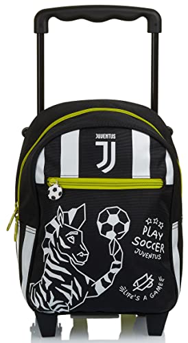 Juventus Kleiner Trolley Future Legacy, schwarz und weiß, für Kinderzimmer und Reisen von Seven