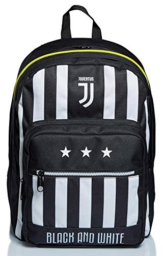 Seven Juventus Rucksack mit zwei Fächern, Best Match, Schwarz und Weiß, Schule & Freizeit von Seven