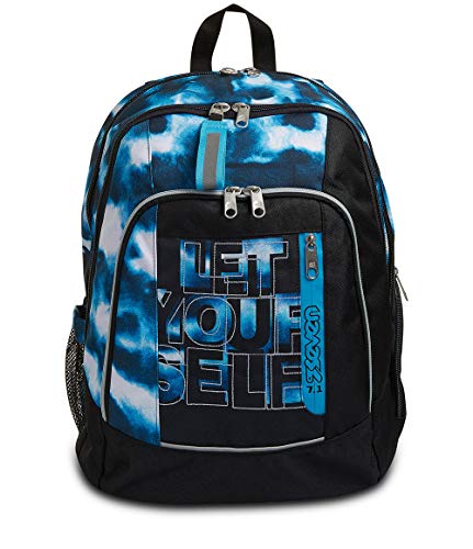 Seven Rucksack, Backpack für Schule, Uni & Freizeit, Geräumige Schultasche für Teenager, Mädchen, Jungen, Gepolsterter Schulranzen; mit Laptopfach -Advanced DIP&SKY, blau von Seven