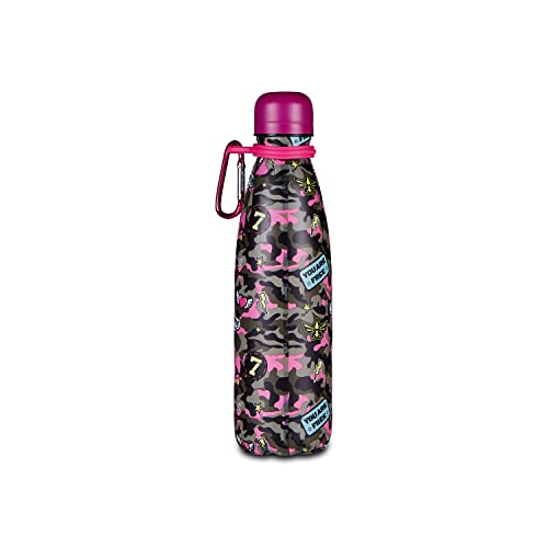 Seven Trinkflasche, Thermoflasche,Wasserflasche, 500 ml, BPA-Frei, Schule und Sport, mehrfarbig von Seven
