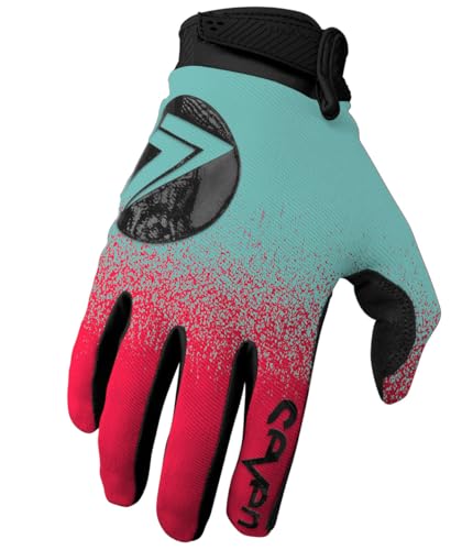 Seven Annex 7 Dot Glove (Flo Red/Blue, Large) von Seven