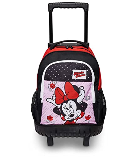 Trolley-Schule – MINNIE – Mehrfarbig – Zaino Doppio Scomparto – Tasca Porta Borraccia – Tasca Interna Attrezzata – Zaino Scuola, Zainetto Asilo, Trolley Asilo Bambina – Offizielles Disney von Seven