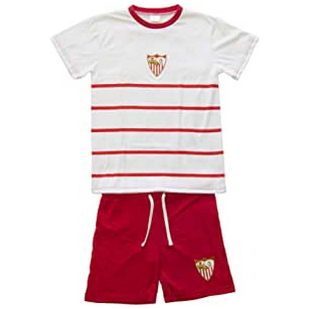 Sevilla Fc Striped Junior Short Sleeve Pyjama Rot 8 Years von Sevilla Fc
