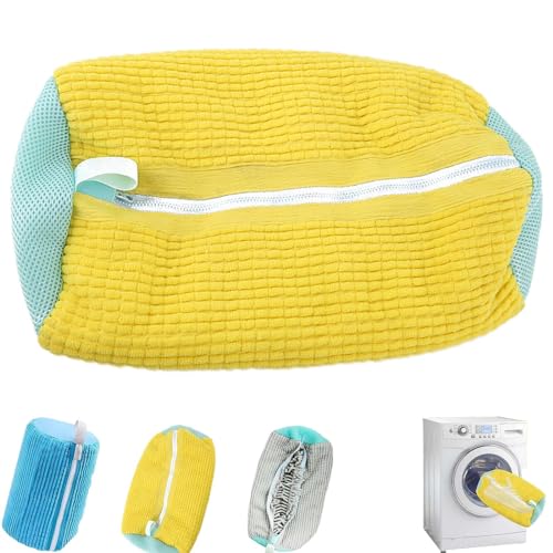 Deluvo Shoe Bag, Deluvo Shoe Cleaning Bag, Deluvo Bag, Deluvo, Shoe Washing Machine Bag, Shoes Wash Bags, Sneaker Washing Bag, Reusable (Yellow) von Sfbnjr
