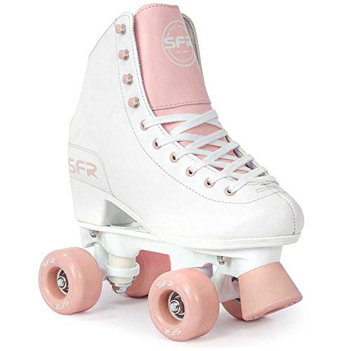 Sfr Skates Figure Quad Skates Skates, Erwachsene, Unisex, Mehrfarbig (White/Pink), Größe 39,5 von Sfr Skates