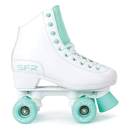 Sfr Skates Figure Quad Skates Skateboards, Jugend Unisex, Mehrfarbig (White/Green), 38 von Sfr Skates