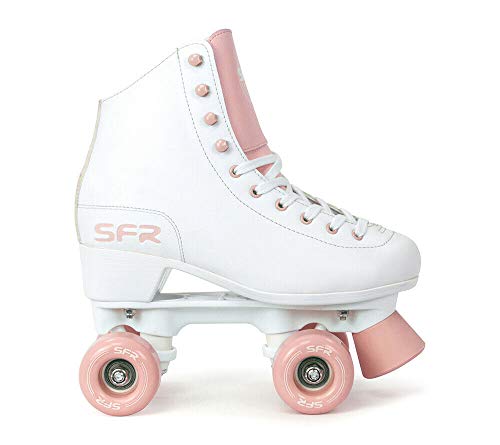 SFR Skates Unisex Jugend Figure Quad Skates Schlittschuhe, weiß (White/Pink), 35.5 von SFR