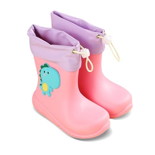 regenstiefel kinder gr 20/21, Regenstiefel Kinder Wasserdicht Für Jungen und Mädchen Ultraleicht Regenschuhe Barefoot Shoes Wasserdichte Outdoor Barfußschuhe Rutschfest Cartoon Regen Stiefel, Rosa, 20 von Sfwqoifou