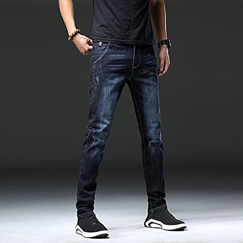 Jeans Mens Jeans Size Pure Grey Color Denim Jeans Straight Pants Stretch Skinny Men Jeans 33 Tl1817Darkblue von ShFhhwrl