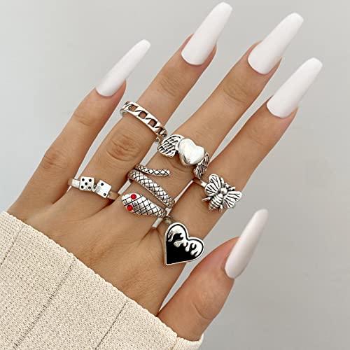 ShFhhwrl Modischer Ring Ring Size Adjuster for Loose Rings Gold Metallringe Set Für Frauen Vintage Hohl Ring Geschenk Ly54167 von ShFhhwrl