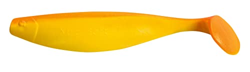 ShadXperts Xtra-Soft 7" - 18 cm Gummifisch für Hecht, Zander, Wels, Meeresangeln - 2 Stück (gelb/orange) von ShadXperts