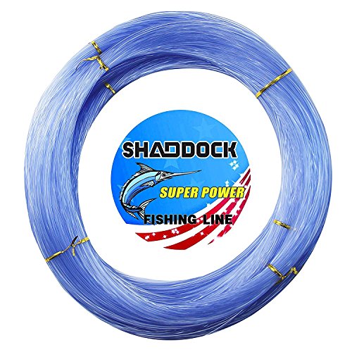 Shaddock Fishing Monofile Angelschnur, 1,7 m, 6,4 kg Nylon-Mono-Angelschnur – Super Starke Monofilament-Angelschnur für Salzwasser/Süßwasser, blau, 1.2mm/172.4lb von Shaddock Fishing
