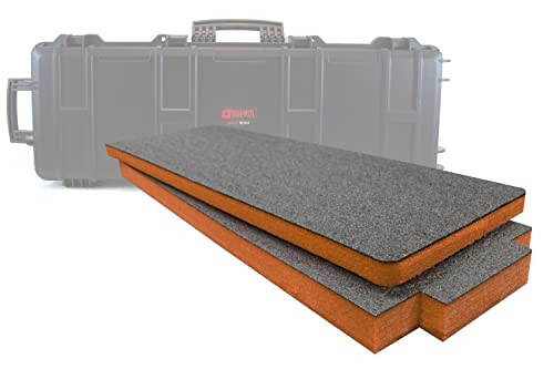 Shadow Foam Einlagen für Nuprol Large Hard Case | Cut and Peel Foam Einlagen für Nuprol Airsoft Cases, Airsoft Organisation & Organizer (Orange) von Shadow Foam