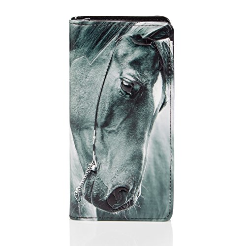 SHAGWEAR ® Portemonnaie Geldbörse Damen Geldbeutel Mädchen Bifold Mehrfarbig Portmonee Designs: (Pferd/Horse) von Shag Wear