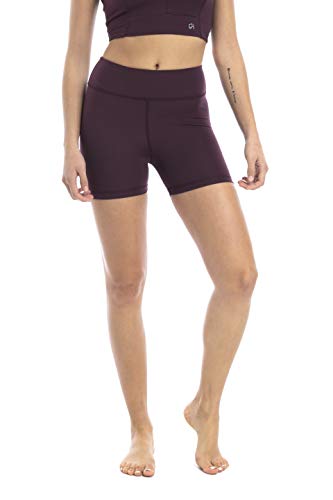 Shambhala Barcelona Andy Sportshorts, aus recyceltem Polyester, Damen, Aubergine, groß von Shambhala Barcelona