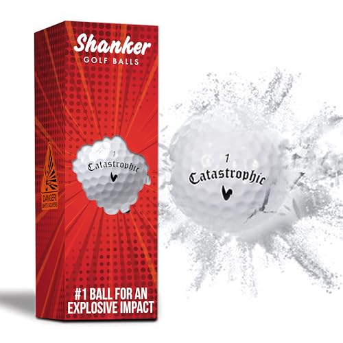Shanker Explodierende Golfbälle – Scherzbälle, die beim Aufprall Explodieren – Scherzartikel für Golfer – Happy Birthday Überraschung - 3er Packung, Neuheit von Shanker Golf