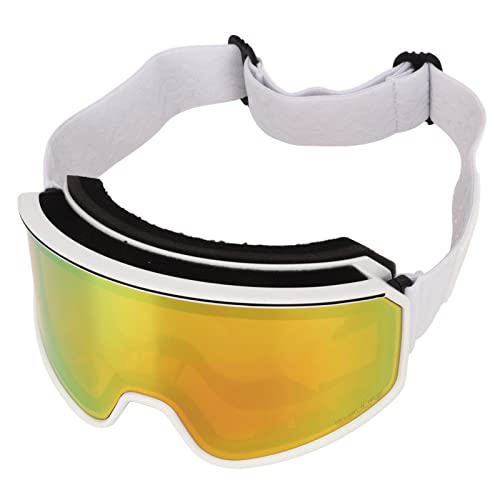 Shanrya Snowboardbrillen, Winddichte Skibrillen, Antibeschlag-Öffnungen für den Außenbereich (Weißer Rahmen, rosa Linse) von Shanrya