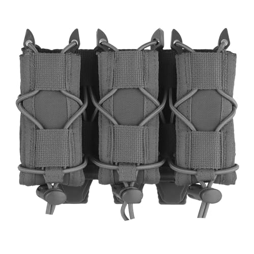 Triple 9mm Mag Pouch, Molle Tactical Magazine Holster Carrier, Tactical Magazine Holder Kompatibel mit 9mm/.45/MP7/MP5 von Shanyingquan