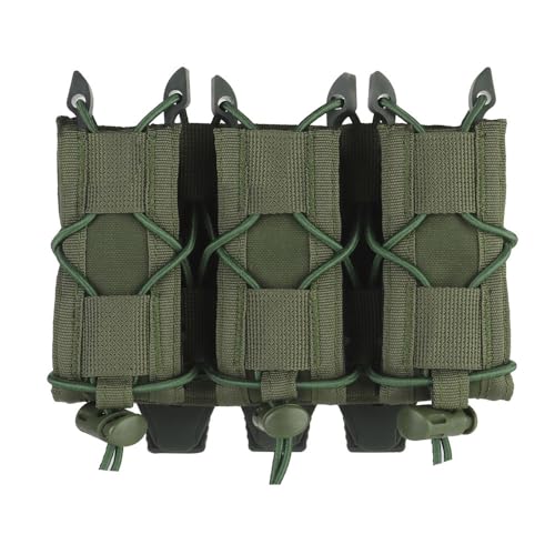 Triple 9mm Mag Pouch, Molle Tactical Magazine Holster Carrier, Tactical Magazinhalter kompatibel mit 9mm/.45/MP7/MP5 von Shanyingquan