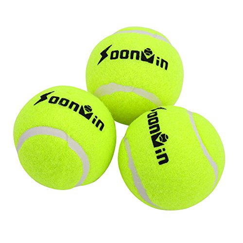 Sharainn 3 Stück Tennisball, Fluoreszierende gelbe Übungsbälle für Wettkampftraining Übungen Unterhaltung Geeignet für Tenniswettkampf, Tennistraining von Sharainn