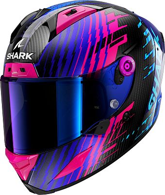 Shark Aeron Edgy, Integralhelm - Carbon/Lila/Blau - S von Shark