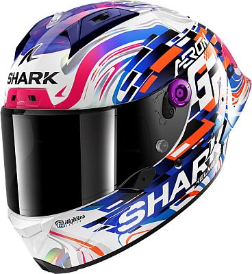 Shark Aeron-GP Zarco GP de France, Integralhelm - Weiß/Lila/Blau - M von Shark