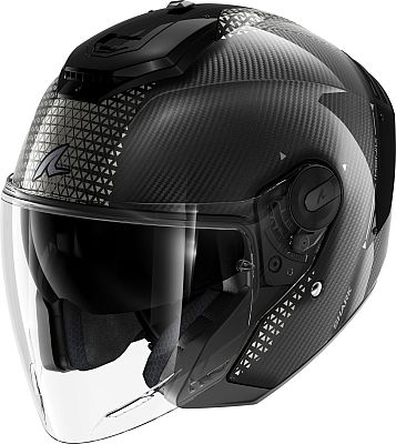 Shark RS Jet Carbon Ikonik, Jethelm - Schwarz/Silber - XXL von Shark