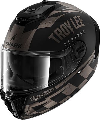 Shark Spartan RS Raceshop Troy Lee, Integralhelm - Matt Schwarz/Grau - XXL von Shark