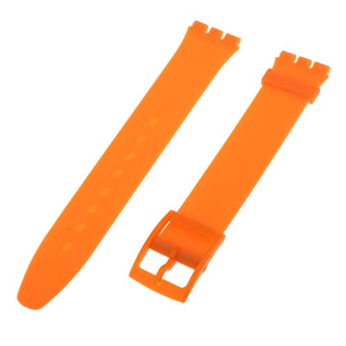 Sharplace 1 16pcs mm Wasserfest Silikagel Wanduhrarm Band für Unisex Wanduhr - Farben Auswählen, Orange von Sharplace