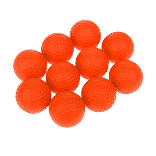 Sharplace 10er Set Soft Golfball Schaumstoff Golfübungsbälle Golfbälle Training Balls, Orange von Sharplace