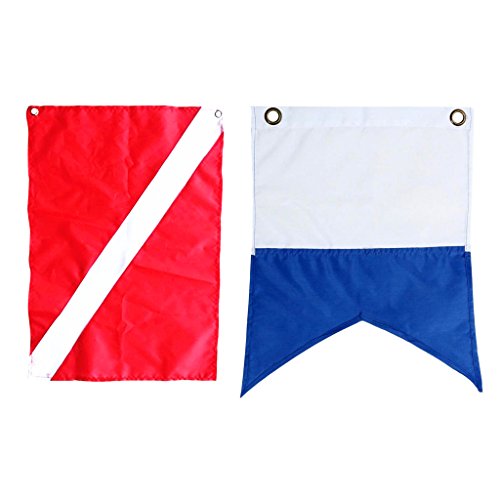 Sharplace 2pcs-Pack Taucherflagge Wassersport Signal Flagge Fahne von Sharplace