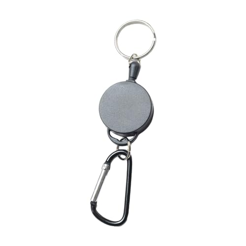 Sharplace 3X Einziehbarer Schlüsselbund, Schlüsselanhänger, Spulenclip, Leichter Schlüsselring, Teleskopseil, Tragbar, für Taschen, Arbeitsrucksäcke, von Sharplace